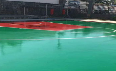 铜梁篮球场翻新地面